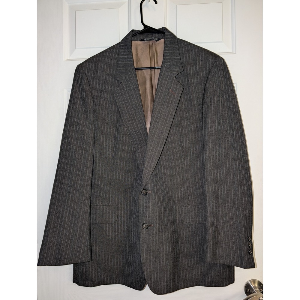 Vintage 1989 Tyler Hall Men's Pinstripe Blazer Schwartz
